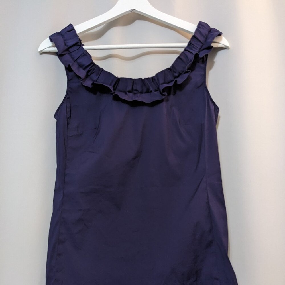 *50% Off All Bundles * Ann Taylor Dark Purple Ruffle Top - Size 2
